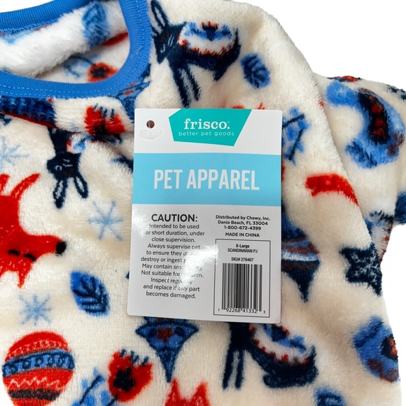 Frisco Scandinavian Woodland Dog Cat Cozy Plush Fleece PJ's - XL - Picture 3 of 7